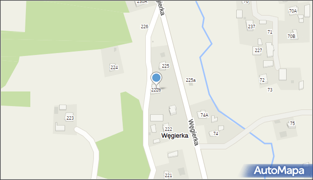 Węgierka, Węgierka, 222b, mapa Węgierka