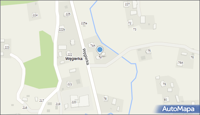 Węgierka, Węgierka, 74, mapa Węgierka