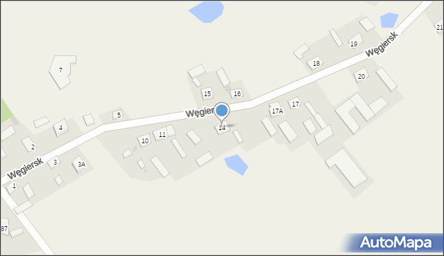 Węgiersk, Węgiersk, 14, mapa Węgiersk