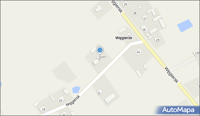 Węgiersk, Węgiersk, 22, mapa Węgiersk