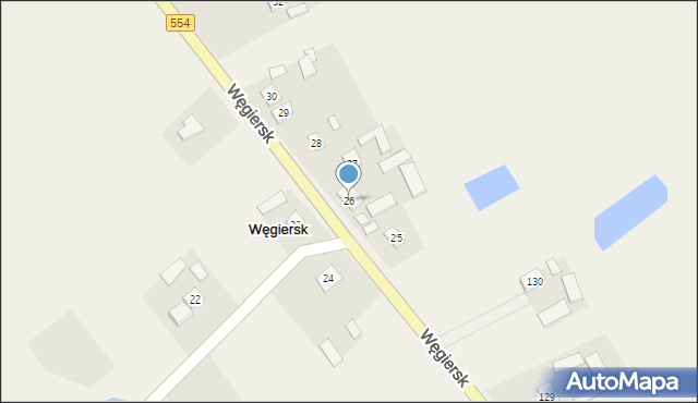 Węgiersk, Węgiersk, 26, mapa Węgiersk