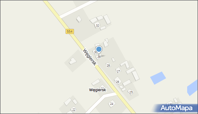 Węgiersk, Węgiersk, 29, mapa Węgiersk