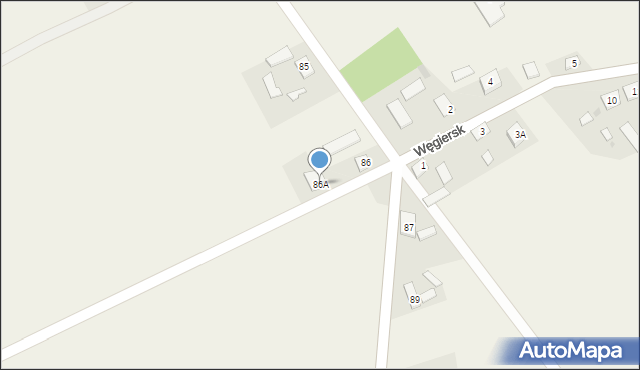 Węgiersk, Węgiersk, 86A, mapa Węgiersk