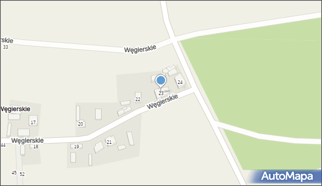 Węgierskie, Węgierskie, 23, mapa Węgierskie