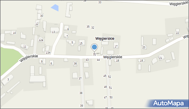 Węgierskie, Węgierskie, 31, mapa Węgierskie