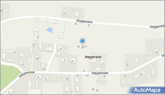 Węgierskie, Węgierskie, 32, mapa Węgierskie