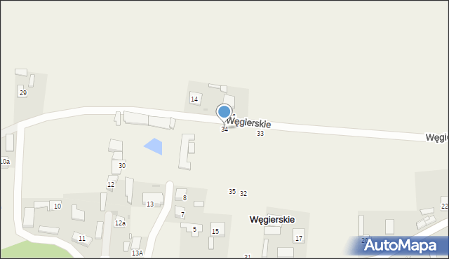 Węgierskie, Węgierskie, 34, mapa Węgierskie