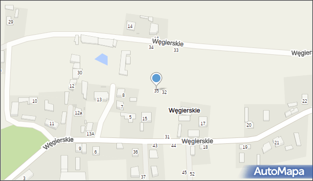 Węgierskie, Węgierskie, 35, mapa Węgierskie