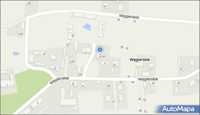 Węgierskie, Węgierskie, 7, mapa Węgierskie