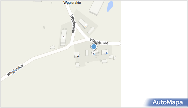 Węgierskie, Węgierskie, 5, mapa Węgierskie