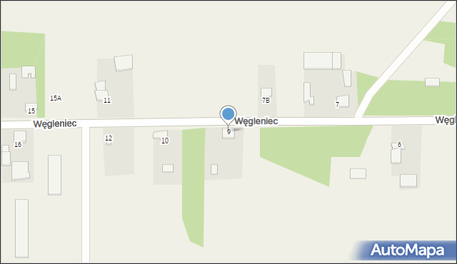 Węgleniec, Węgleniec, 9, mapa Węgleniec