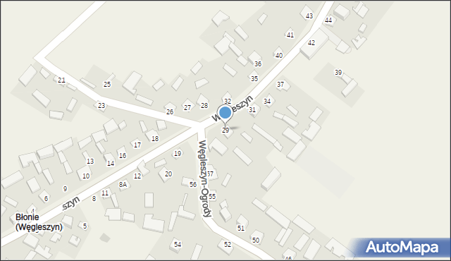 Węgleszyn, Węgleszyn, 29, mapa Węgleszyn