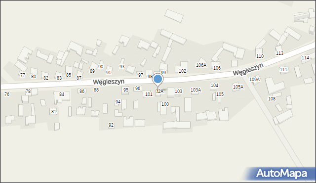 Węgleszyn, Węgleszyn, 102A, mapa Węgleszyn