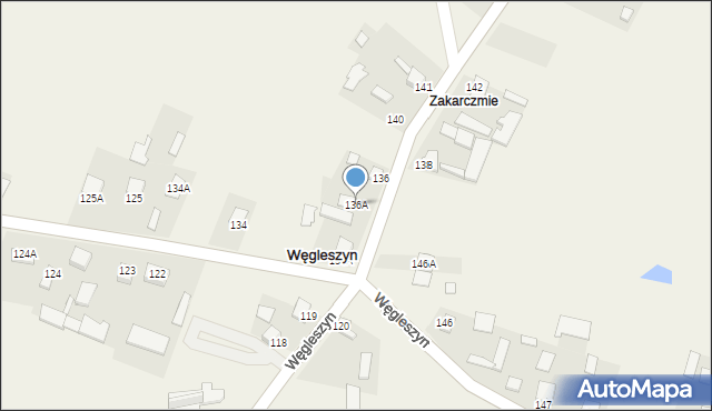 Węgleszyn, Węgleszyn, 136A, mapa Węgleszyn