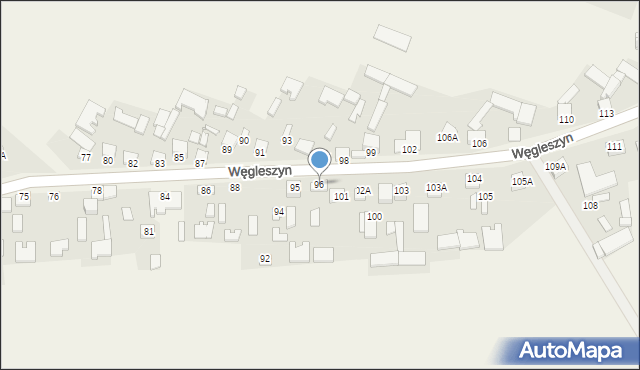 Węgleszyn, Węgleszyn, 96, mapa Węgleszyn