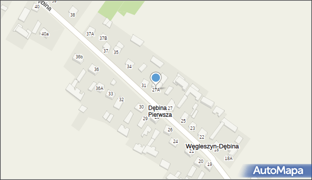 Węgleszyn-Dębina, Węgleszyn-Dębina, 27A, mapa Węgleszyn-Dębina