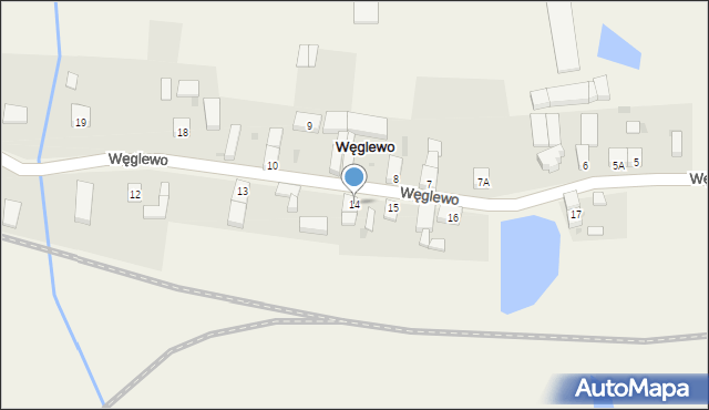 Węglewo, Węglewo, 14, mapa Węglewo