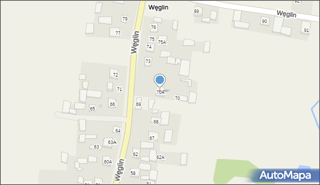 Węglin, Węglin, 70A, mapa Węglin