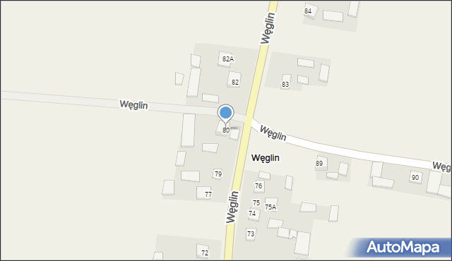 Węglin, Węglin, 80, mapa Węglin