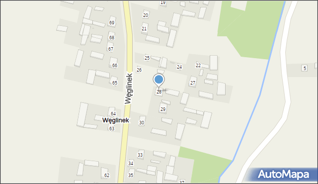 Węglinek, Węglinek, 28, mapa Węglinek