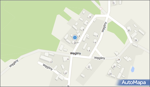 Węgliny, Węgliny, 10, mapa Węgliny