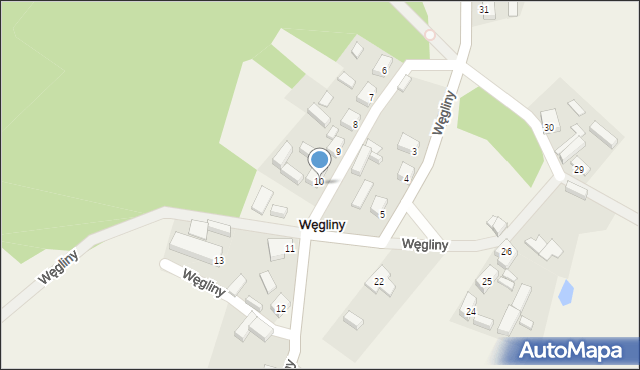 Węgliny, Węgliny, 10a, mapa Węgliny