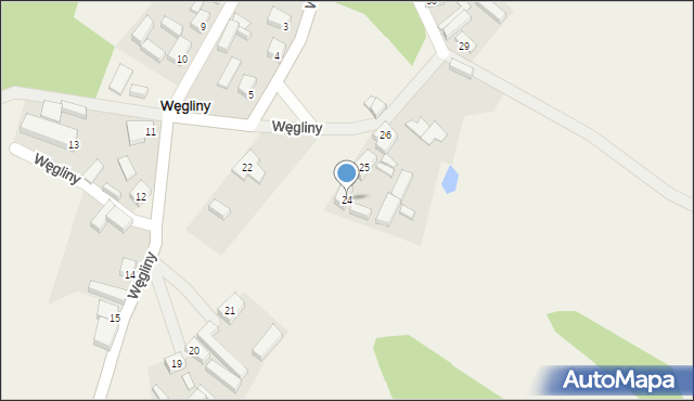 Węgliny, Węgliny, 24, mapa Węgliny