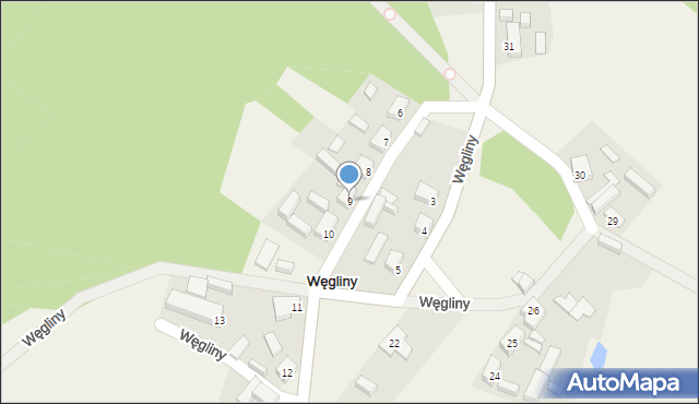 Węgliny, Węgliny, 9, mapa Węgliny