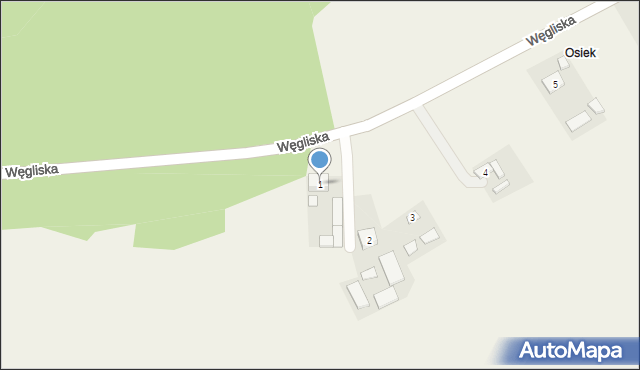 Węgliska, Węgliska, 1, mapa Węgliska