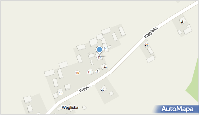 Węgliska, Węgliska, 13, mapa Węgliska