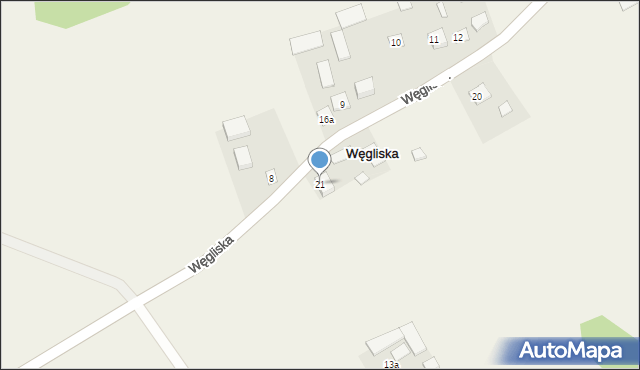 Węgliska, Węgliska, 21, mapa Węgliska