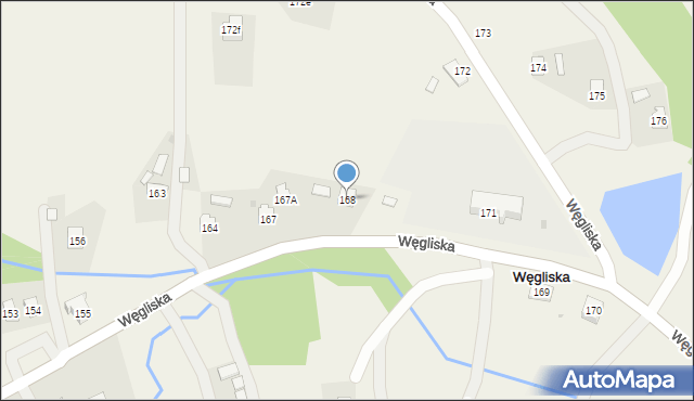 Węgliska, Węgliska, 168, mapa Węgliska