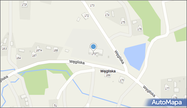 Węgliska, Węgliska, 171, mapa Węgliska