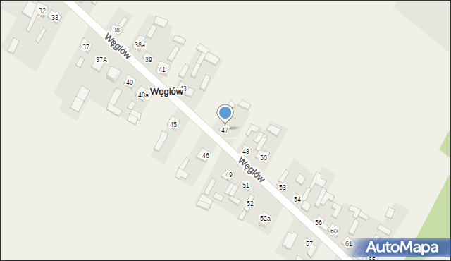 Węglów, Węglów, 47, mapa Węglów