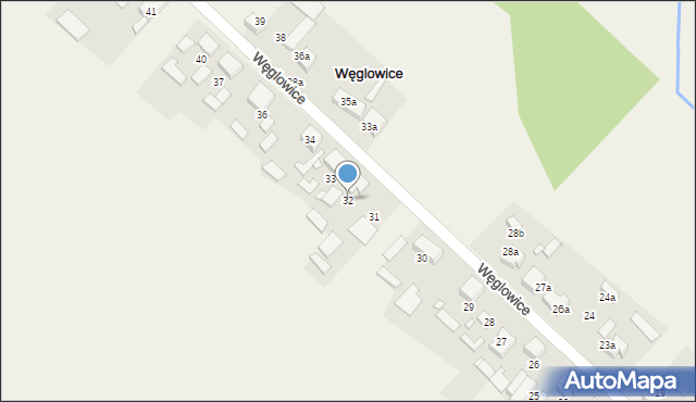 Węglowice, Węglowice, 32, mapa Węglowice