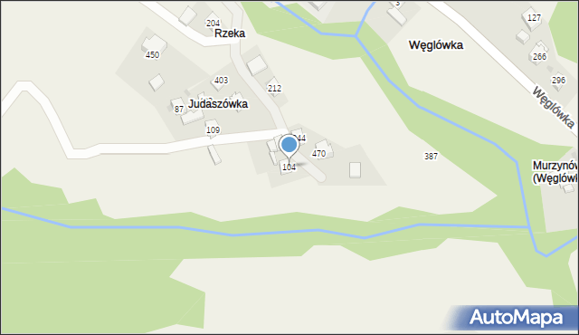 Węglówka, Węglówka, 104, mapa Węglówka