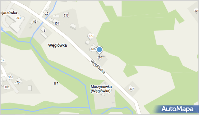 Węglówka, Węglówka, 296, mapa Węglówka