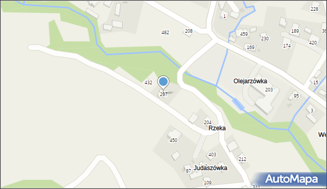 Węglówka, Węglówka, 297, mapa Węglówka