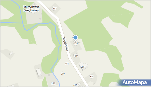 Węglówka, Węglówka, 339, mapa Węglówka