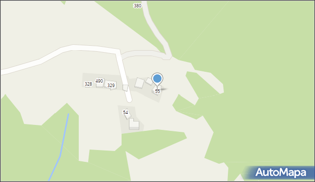 Węglówka, Węglówka, 55, mapa Węglówka