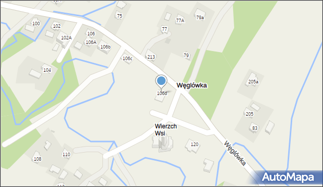 Węglówka, Węglówka, 106d, mapa Węglówka