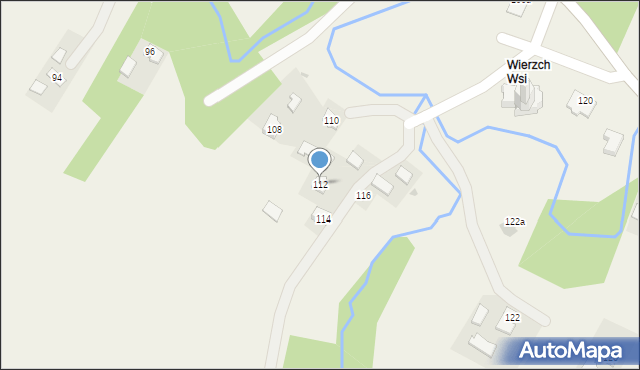 Węglówka, Węglówka, 112, mapa Węglówka