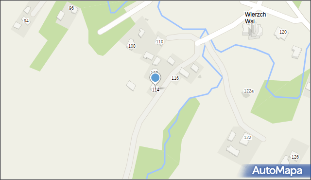 Węglówka, Węglówka, 114, mapa Węglówka