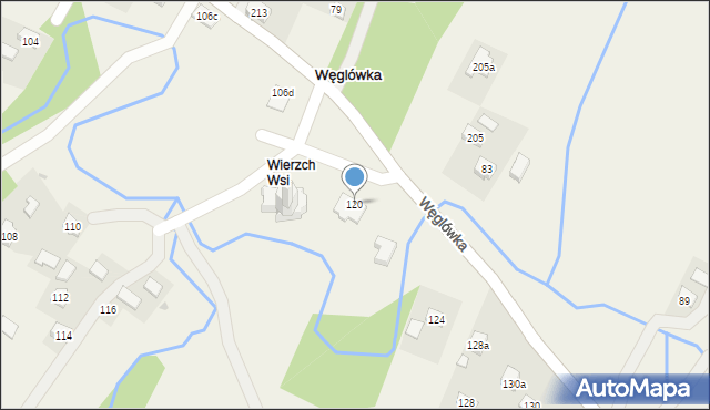 Węglówka, Węglówka, 120, mapa Węglówka