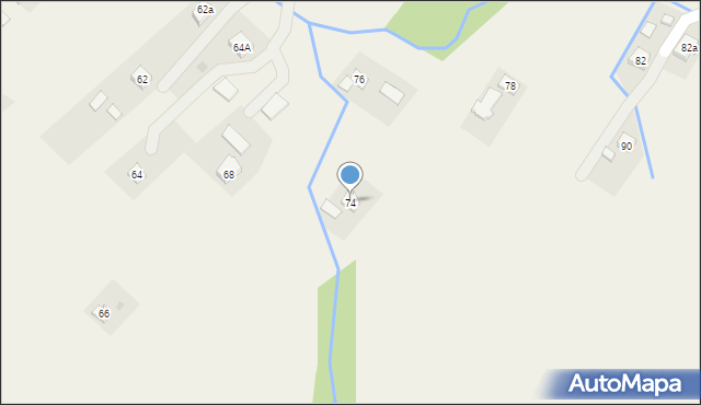 Węglówka, Węglówka, 74, mapa Węglówka