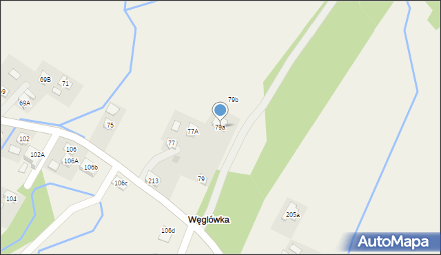 Węglówka, Węglówka, 79a, mapa Węglówka