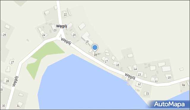 Węgój, Węgój, 18, mapa Węgój