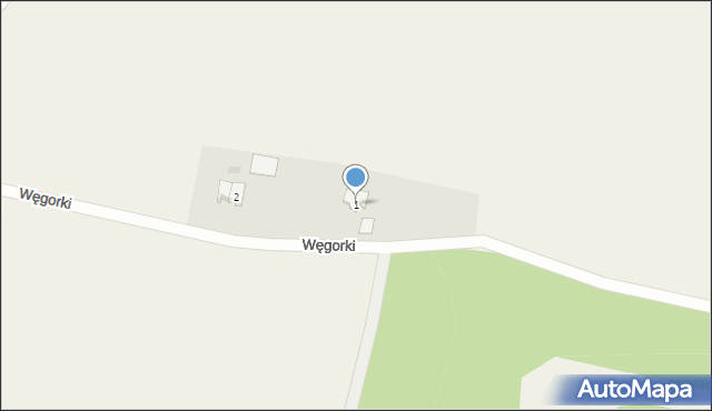 Węgorki, Węgorki, 1, mapa Węgorki