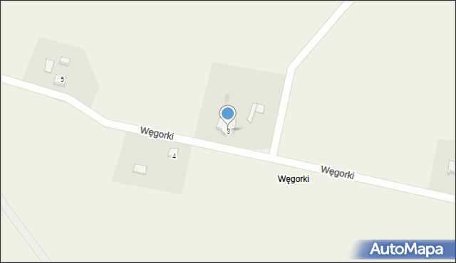 Węgorki, Węgorki, 3, mapa Węgorki