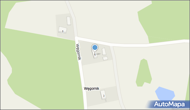 Węgornik, Węgornik, 5, mapa Węgornik